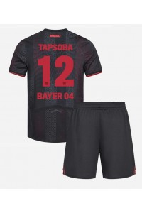 Bayer Leverkusen Edmond Tapsoba #12 Jalkapallovaatteet Lasten Kotipeliasu 2025-26 Lyhythihainen (+ Lyhyet housut)